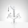 Signature Hardware Marceau 1.2 GPM Single Hole Bathroom Faucet with Cross Handles and Pop-Up Drain Assembly Chrome