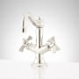Signature Hardware Marceau 1.2 GPM Single Hole Bathroom Faucet with Cross Handles and Pop-Up Drain Assembly Polished Nickel