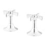 Signature Hardware Marceau Cross Handles for Widespread Bathroom Faucet Chrome