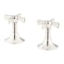 Signature Hardware Marceau Cross Handles for Widespread Bathroom Faucet Polished Nickel