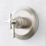 Signature Hardware Marceau Dual Control Pressure Balanced Valve Trim with Cross Handle - Less Rough-In Valve Brushed Nickel