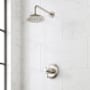 Signature Hardware Marceau Dual Control Pressure Balanced Shower System with Shower Head, Cross Handles, Shower Arm, and Valve Trim - Rough-In Valve Included Brushed Nickel