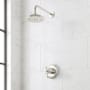Signature Hardware Marceau Dual Control Pressure Balanced Shower System with Shower Head, Cross Handles, Shower Arm, and Valve Trim - Rough-In Valve Included Polished Nickel