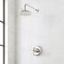 Signature Hardware Marceau Dual Control Pressure Balanced Shower System with Shower Head, Lever Handles, Shower Arm, and Valve Trim - Rough-In Valve Included Polished Nickel