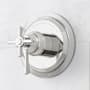 Signature Hardware Marceau Dual Control Pressure Balanced Valve Trim with Cross Handle - Rough-In Valve Included Chrome