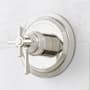 Signature Hardware Marceau Dual Control Pressure Balanced Valve Trim with Cross Handle - Rough-In Valve Included Polished Nickel