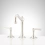 Signature Hardware Marceau 1.2 GPM Widespread Bathroom Faucet with Lever Handles and Pop-Up Drain Assembly Polished Nickel