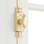 Signature Hardware Corabel 6 Inch Tall Window Cremone Security Bolt Polished Brass