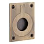 Signature Hardware Eldora 2-1/8" Wide Brass Recessed Pocket Door Ring Pull Antique Brass