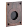 Signature Hardware Eldora 2-1/8" Wide Brass Recessed Pocket Door Ring Pull Oil Rubbed Bronze