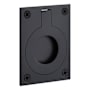 Signature Hardware Eldora 2-1/8" Wide Brass Recessed Pocket Door Ring Pull Matte Black