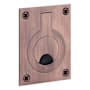 Signature Hardware Evandrus 1-7/8" Wide Brass Recessed Pocket Door Ring Pull Oil Rubbed Bronze