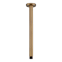 Signature Hardware 12" Round Ceiling-Mount Shower Arm with Escutcheon Aged Brass