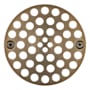 Signature Hardware Modern Shower Drain Strainer Aged Brass