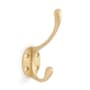 Signature Hardware Briony Brass Double Robe Hook Satin Brass