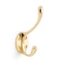 Signature Hardware Briony Brass Double Robe Hook Polished Brass
