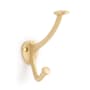 Signature Hardware Cavill Brass Double Robe Hook Satin Brass