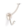 Signature Hardware Cavill Brass Double Robe Hook Polished Nickel