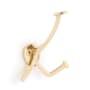 Signature Hardware Cavill Brass Triple Robe Hook Polished Brass