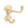 Signature Hardware Prue Brass Double Robe Hook Satin Brass