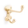 Signature Hardware Prue Brass Double Robe Hook Polished Brass