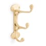 Signature Hardware Prue Brass Triple Robe Hook Satin Brass