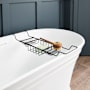 Signature Hardware Nottingham Adjustable Brass Tub Caddy Matte Black