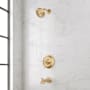 Signature Hardware Provincetown Pressure Balance Tub and Shower Set Trim Brushed Gold