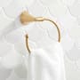 Signature Hardware Provincetown 6-1/8" Wall Mounted Towel Ring Brushed Gold