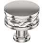 Signature Hardware Lazzara 1-1/4 Inch Hammered Mushroom Cabinet Knob Polished Nickel