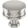 Signature Hardware Lazzara 1-1/4 Inch Hammered Mushroom Cabinet Knob Satin Nickel