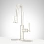 Signature Hardware Beasley 1.75 GPM Single Hole Pull Down Kitchen Faucet Stainless Steel