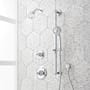 Signature Hardware Pendleton Pressure Balanced Shower System with Shower Head, Hand Shower, Slide Bar, Shower Arm, Hose, and Valve Trim - Accufit Rough-In Valve Included Chrome