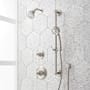 Signature Hardware Pendleton Pressure Balanced Shower System with Shower Head, Hand Shower, Slide Bar, Shower Arm, Hose, and Valve Trim - Accufit Rough-In Valve Included Brushed Nickel