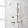 Signature Hardware Pendleton Pressure Balanced Shower System with Shower Head, Hand Shower, Slide Bar, Shower Arm, Hose, and Valve Trim - Accufit Rough-In Valve Included Polished Nickel