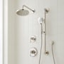 Signature Hardware Beasley Pressure Balanced Shower System with Rain Shower Head, Slide Bar, Hand Shower, Hose, Valve Trim and Diverter - Accufit Rough-In Valve Included Polished Nickel