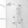 Signature Hardware Elita Pressure Balanced Shower System with Rainfall Shower Head, Lever Handles, Slide Bar, Hand Shower, Hose, Valve Trim and Diverter - Accufit Rough-In Valve Included Chrome