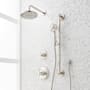 Signature Hardware Elita Pressure Balanced Shower System with Rainfall Shower Head, Cross Handles, Slide Bar, Hand Shower, Hose, Valve Trim and Diverter - Accufit Rough-In Valve Included Polished Nickel