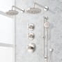 Signature Hardware Elita Thermostatic Shower System with Dual Rainfall Shower Heads, Hand Shower, Slide Bar, Shower Arm, Hose, and Valve Trim - Rough-In Valve Included Polished Nickel