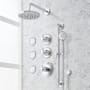 Signature Hardware Elita Thermostatic Shower System with Rainfall Shower Head, Hand Shower, Slide Bar, Bodysprays, Shower Arm, Hose, and Valve Trim - Rough-In Valve Included Chrome