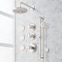 Signature Hardware Elita Thermostatic Shower System with Rainfall Shower Head, Hand Shower, Slide Bar, Bodysprays, Shower Arm, Hose, and Valve Trim - Rough-In Valve Included Polished Nickel