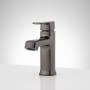 Signature Hardware Sefina 1.2 GPM Single Hole Bathroom Faucet with Pop-Up Drain Assembly Gunmetal