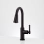 Signature Hardware Greyfield 1.8 GPM Single Hole Pull Down Bar Faucet Matte Black