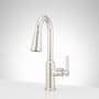 Signature Hardware Greyfield 1.8 GPM Single Hole Pull Down Bar Faucet Polished Nickel