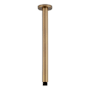 Signature Hardware 12" Round Ceiling-Mount Shower Arm Aged Brass