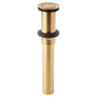Signature Hardware Extended Press Type Pop Up Drain with No Overflow Brushed Gold