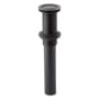 Signature Hardware Extended Press Type Pop Up Drain with No Overflow Matte Black