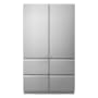 Signature Kitchen Suite 48 Inch Wide 15 Amp 26 Cu. Ft. Energy Star Certified Panel Ready French Door Refrigerator with LED Lights and Glass Shelves Satin Stainless Steel