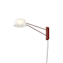 Sonneman Ray 6" Tall LED Short Wall Sconce Oxide Red / Opal White