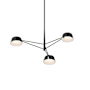 Sonneman Ray 36" Wide LED Round Chandelier Satin Black